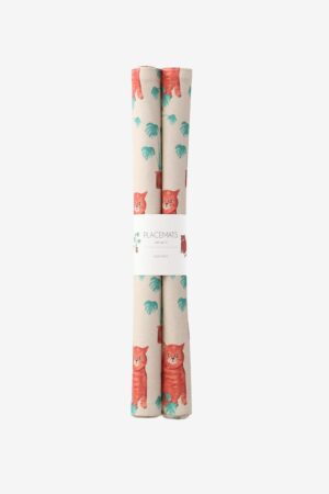 Sissy-Boy Beige placemats kattenprint (set van 2)