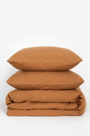 Sissy-Boy Bruine dekbedovertrek set met borduursel 200x200