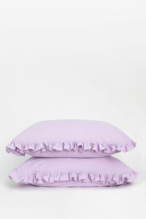 Sissy-Boy Lila kussenslopen set met ruffles