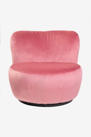 Sissy-Boy Velvet roze Anne draaifauteuil