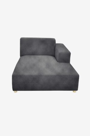 Sissy-Boy Earl velvet chaise longue rechts mid grey