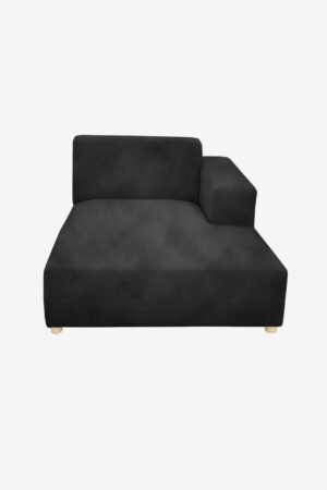 Sissy-Boy Earl velvet chaise longue rechts antraciet