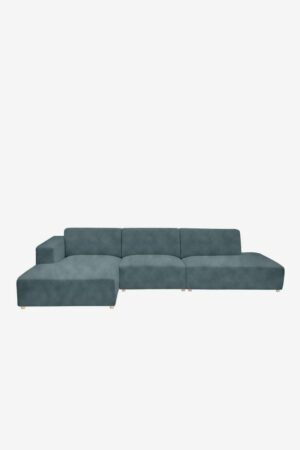 Sissy-Boy Earl velvet 4-zits bank chaise longue links otto longue rechts grijs blauw