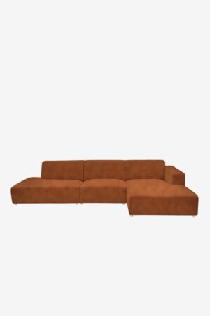 Sissy-Boy Earl velvet 4-zits bank chaise longue rechts otto longue links roest