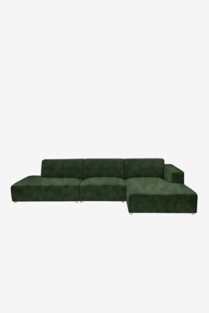 Sissy-Boy Earl velvet 4-zits bank chaise longue rechts otto longue links green forest
