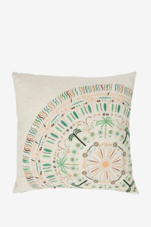 Sissy-Boy Wit kussen met palm oase embroidery