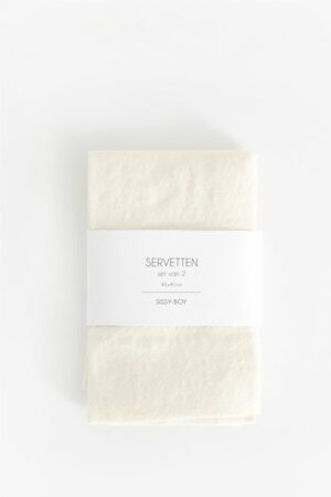 Sissy-Boy Set van 2 witte servetten