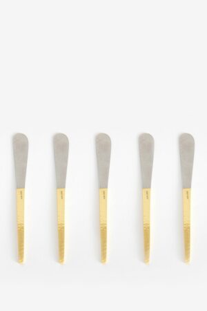 Sissy-Boy Goudkleurige hammered botermesjes