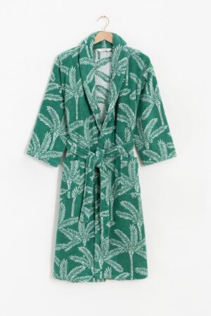 Sissy-Boy Groene badjas met palmbomen