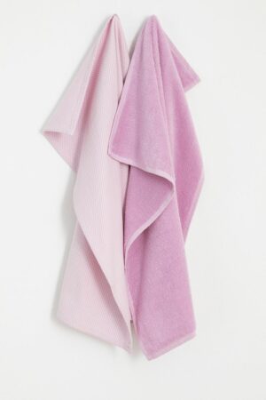 Sissy-Boy Paarse handdoek en theedoek terry