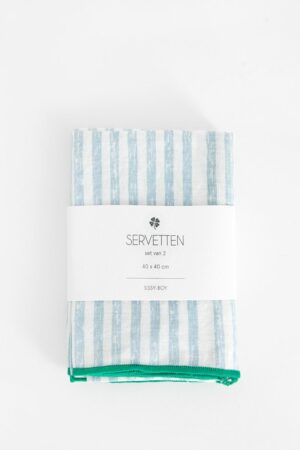 Sissy-Boy Set van 2 blauwe servetten