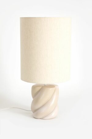 Sissy-Boy Beige keramieken tafellamp met twisted poot