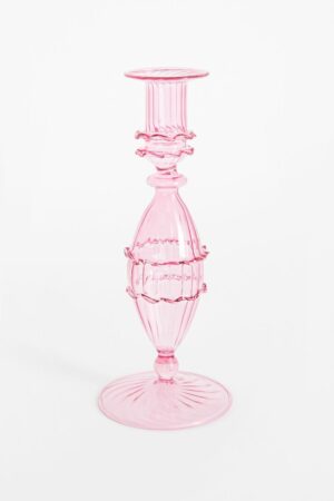 Sissy-Boy Roze glazen kandelaar