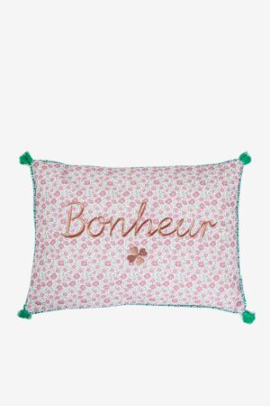 Sissy-Boy Roze kussen met bloemen Bonheur
