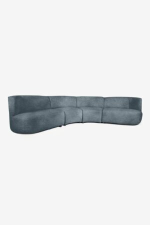 Sissy-Boy Empress velvet 4-zits bank mid grey
