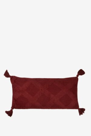 Sissy-Boy Donkerrood kussen met dessin