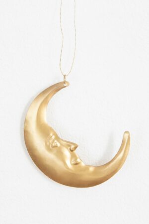 Sissy-Boy Kerst ornament goudkleurige brass maan