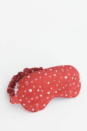 Sissy-Boy Rood slaapmasker met hartjesprint