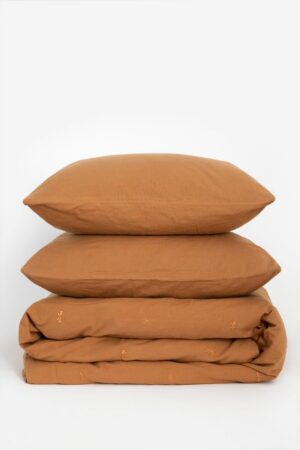 Sissy-Boy Bruine dekbedovertrek set met borduursel 240x220