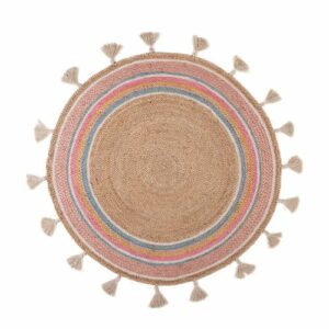 Kidsdepot jute vloerkleed Smile (120x120 cm)