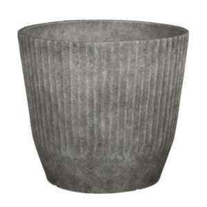 Mica Decorations Rio bloempot rond lichtgrijs - (h28xØ31 cm)