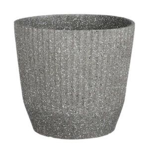 Mica Decorations Rio bloempot rond grijs terrazzo - (h28xØ31 cm)