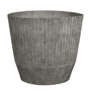 Mica Decorations Rio bloempot rond lichtgrijs - (h33,5xØ37 cm)