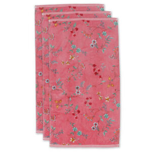 Pip Studio douchehanddoek Les Fleurs (set van 3) (100x55 cm)