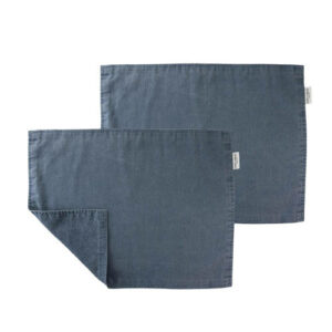 Laura Ashley set van 2 Placemats Wild Clematis Blauw 2-zijdig Kitchen Linen Collectables