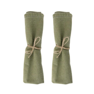 Laura Ashley set van 2 servetten Wild Clematis Sage groen uni Kitchen Linen Collectables