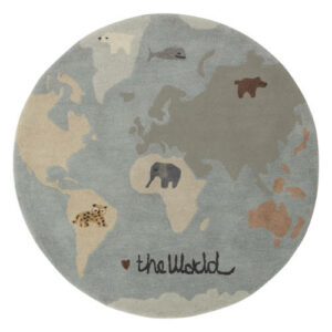 OYOY Mini kindervloerkleed The World (Ø 120 cm) (Ø 120 cm)