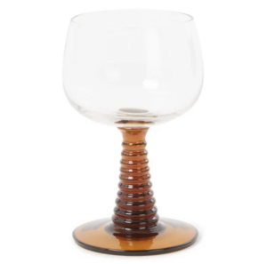 hkliving wijnglas swirl okergeel