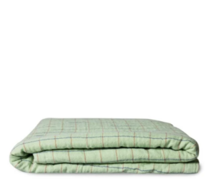 hkliving plaid sherpa lichtgroen katoen